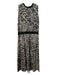 Giambattista Valli Size 46/L Beige & Black Wool Cheetah Round Neck Dress Set Beige & Black / 46/L