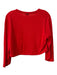 Oscar De La Renta Size XL Orange Cashmere Blend Open Front Crop Sweater Orange / XL