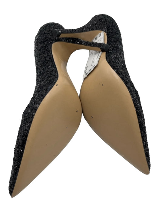 Kate Spade Shoe Size 8.5 Black Glitter Pointed Toe Closed Heel Stiletto Pumps Black / 8.5