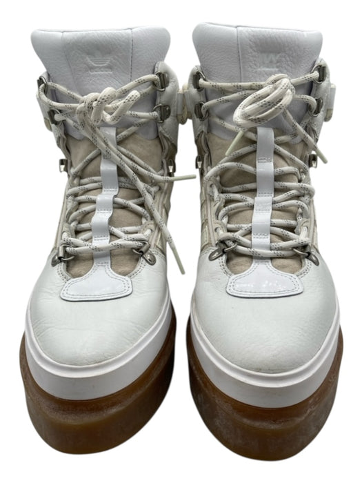 Adidas x Ivy Park Shoe Size 7.5 White & Beige Leather Upper Gum sole Boots White & Beige / 7.5