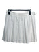 No Brand Size XS/S White Cotton Pleated Zip Mini Skirt White / XS/S