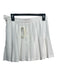 No Brand Size XS/S White Cotton Pleated Zip Mini Skirt White / XS/S