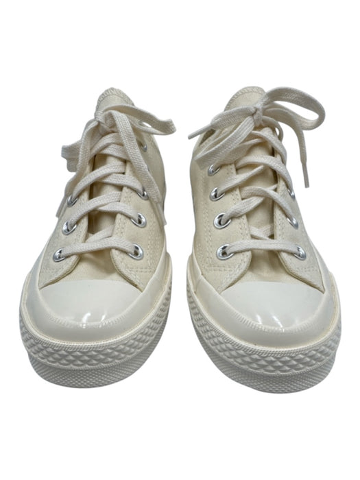 Converse x Comme Des Garcon Shoe Size 4 White Canvas Lace Up Low Top Sneakers White / 4