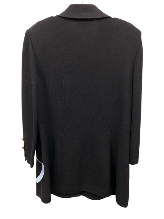 St. John Collection Size 14 Black Missing Fabric Tag Knit Zip Front Jacket Black / 14