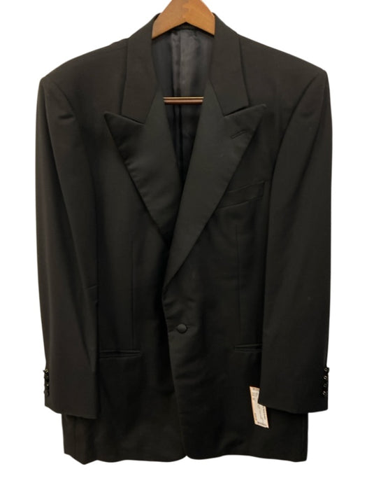 Zegna Black Wool Solid 2 Button Men's Suit Black / 54