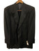 Zegna Black Wool Solid 2 Button Men's Suit Black / 54