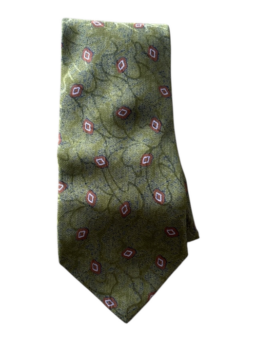 Armani Green Silk Abstract Men's Ties Green