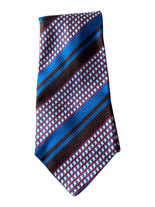 Saks & Co Vintage Black & Red Silk Striped Men's Ties Black & Red