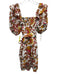 Cleobella Size Small Brown, Yellow, Pink Cotton Blend Abstract smocked Dress Brown, Yellow, Pink / Small