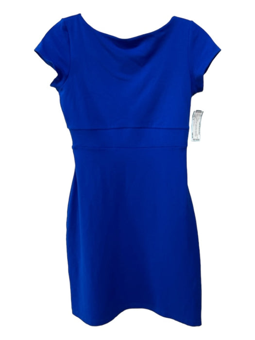 Susana Monaco Size S Cobalt Blue Nylon Blend Cap Sleeve Wide Neck Dress Cobalt Blue / S