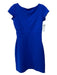 Susana Monaco Size S Cobalt Blue Nylon Blend Cap Sleeve Wide Neck Dress Cobalt Blue / S