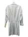 Theory Size 4 White Cotton Collared Button Up Long Sleeve Knee Length Dress White / 4