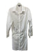 Theory Size 4 White Cotton Collared Button Up Long Sleeve Knee Length Dress White / 4