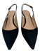 Ann Mashburn Shoe Size 39 Black Suede Pointed Toe Slingback Silver Buckle Pumps Black / 39