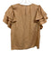 Ulla Johnson Size 4 Beige Orange Viscose Blend Gathered Neckline Tiered Top Beige Orange / 4
