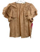 Ulla Johnson Size 4 Beige Orange Viscose Blend Gathered Neckline Tiered Top Beige Orange / 4