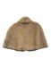 Theory Beige Rabbit Fur Hook & Eye Closure Collared Shrug Shawl Beige / Est XS/S