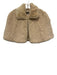 Theory Beige Rabbit Fur Hook & Eye Closure Collared Shrug Shawl Beige / Est XS/S
