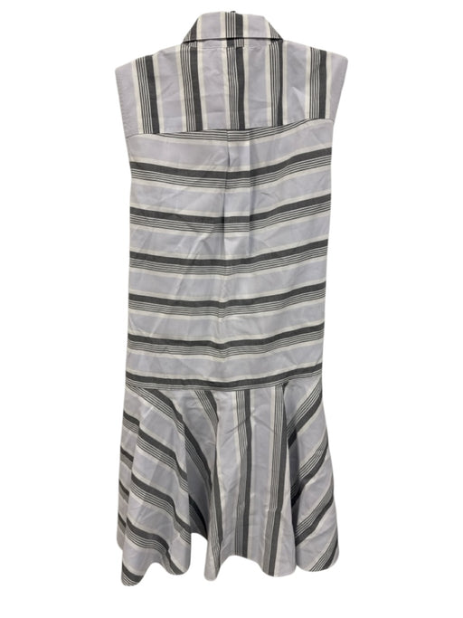 Derek Lam 10 Crosby Size 4 Gray, Blue, White Cotton Blend Sleeveless Dress Gray, Blue, White / 4
