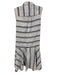 Derek Lam 10 Crosby Size 4 Gray, Blue, White Cotton Blend Sleeveless Dress Gray, Blue, White / 4