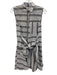 Derek Lam 10 Crosby Size 4 Gray, Blue, White Cotton Blend Sleeveless Dress Gray, Blue, White / 4