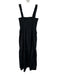 French Connection Size 6 Black Cotton Sleeveless Ruffles Tiered Midi Dress Black / 6