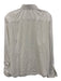 Theory Size Medium White Long Sleeve Button Front Collar Top White / Medium
