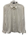 Theory Size Medium White Long Sleeve Button Front Collar Top White / Medium