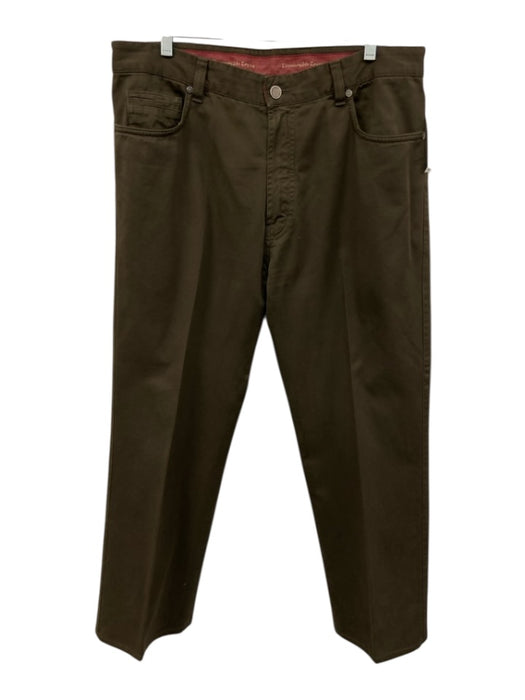Zegna AS IS Size 36 Green Cotton Blend Solid Khakis Men's Pants Green / 36