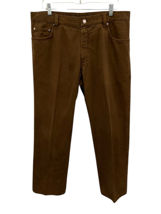 Zegna AS IS Size 38 Brown Cotton Blend Solid Khakis Men's Pants Brown / 38