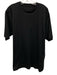 Zegna Size L Black Cotton Blend Solid T Shirt Men's Short Sleeve Black / L