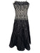 Rose Taft Size Est XS Black Lace Detail Rhinestone Polka dot Tulle Gown Black / Est XS