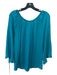 Kobi Halperin Size L Teal Blue Silk 3/4 Sleeve Elastic Neck Top Teal Blue / L