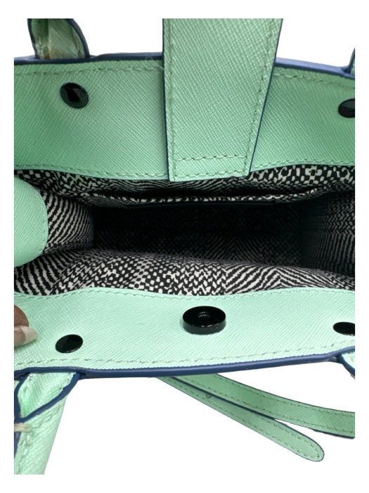 Rebecca Minkoff Teal Blue Leather Double Top Handle Shoulder Strap Bag Teal Blue / S