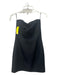 Zara Size S Black Polyester Blend Strapless Cut Out Smocked Back Mini Dress Black / S
