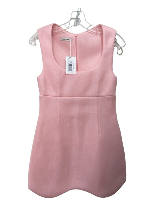 Sandy Liang Size 4 Pink Polyester Sleeveless Scoop Neck Princess Seams Dress Pink / 4