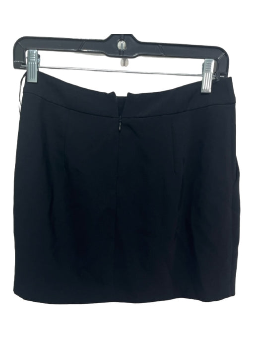Amanda Uprichard Size S Black Polyester Back Zip Pockets Mini Skirt Black / S
