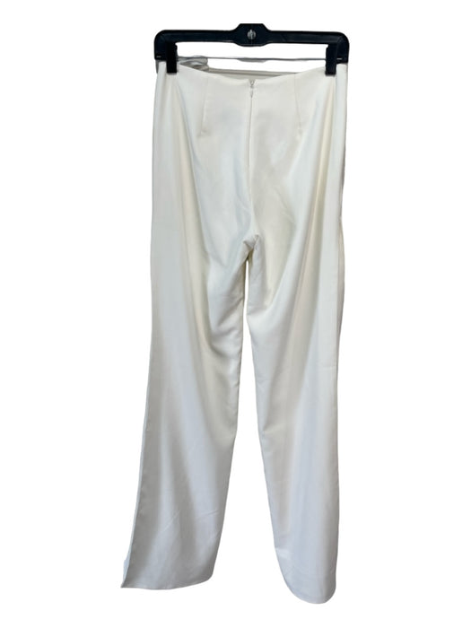 Lovers + Friends Size S White Polyester Blend High Rise Flare Side Slits Pants White / S