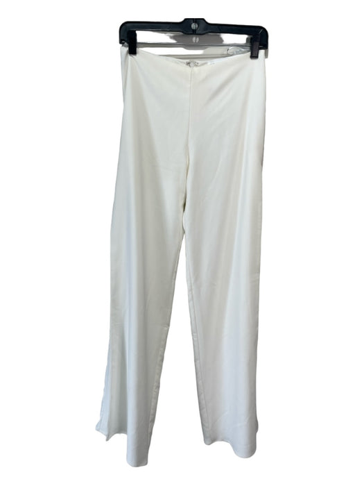 Lovers + Friends Size S White Polyester Blend High Rise Flare Side Slits Pants White / S