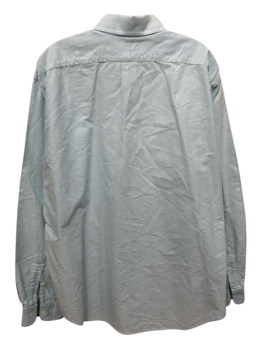 Ralph Lauren Size L Light blue Cotton Solid Button Up oxford Long Sleeve Shirt Light blue / L