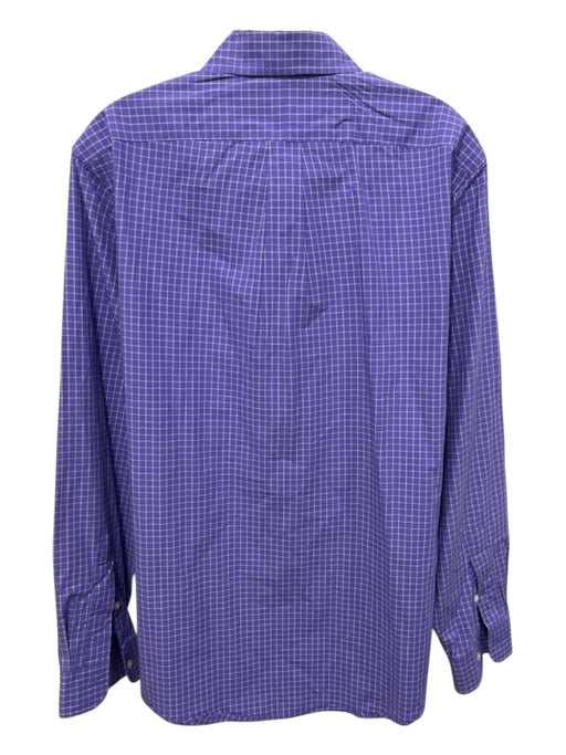 Ralph Lauren Size M Purple & White Cotton Grid Button up Men's Long Sleeve Shirt Purple & White / M