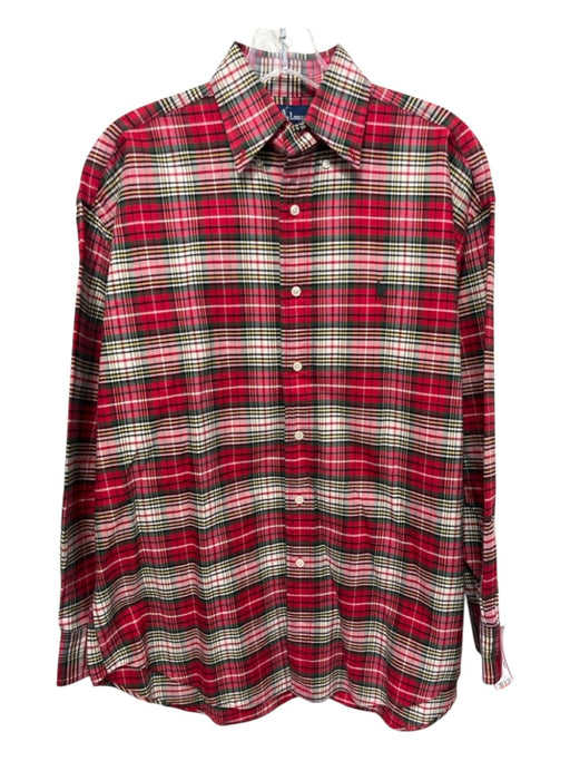Polo Ralph Lauren Size 4 Red & Multi Cotton Plaid Button Down Long Sleeve Shirt Red & Multi / 4