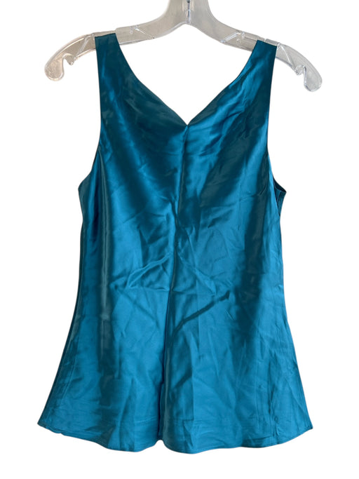 Lafayette 148 Size 6 Teal Blue Lined Sleeveless Wide Neck Tank Top Teal Blue / 6