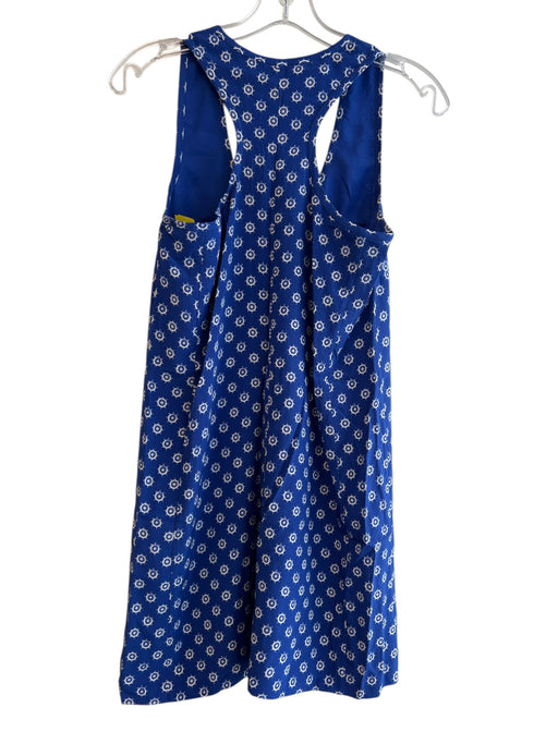 Joie Size XS Blue & White Silk Lined Sleeveless Racerback Wheels Dress Blue & White / XS
