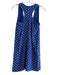 Joie Size XS Blue & White Silk Lined Sleeveless Racerback Wheels Dress Blue & White / XS