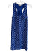 Joie Size XS Blue & White Silk Lined Sleeveless Racerback Wheels Dress Blue & White / XS
