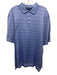 Polo Golf Size L Blue & White Cotton Striped Polo Men's Short Sleeve Blue & White / L