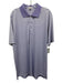 Peter Millar Size XL Purple & White Synthetic Striped Polo Men's Short Sleeve Purple & White / XL