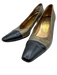 Salvatore Ferragamo Shoe Size 9 Gold & Black Patent Leather Block Heel Pumps Gold & Black / 9