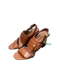 Cole Haan Shoe Size 6 Brown Leather Open Toe & Heel Gold Hardware Sandal Shoes Brown / 6